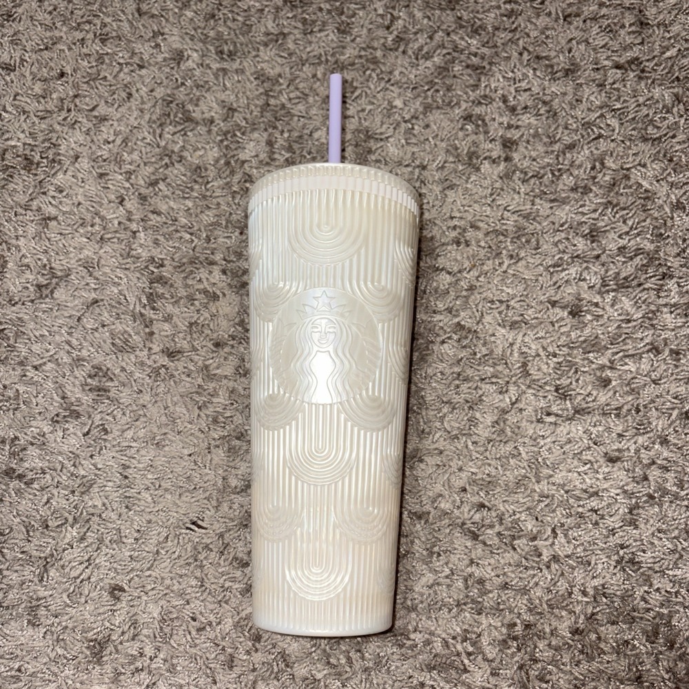 New Starbucks 2023 Spring‎ White Mermaid Cold Cup Grande Tumbler 24oz